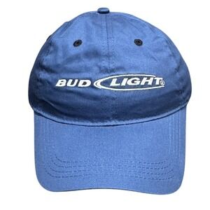 Bud Light Baseball Hat Cap‎ Blue 2009 Official Product Strap Back Adjustable